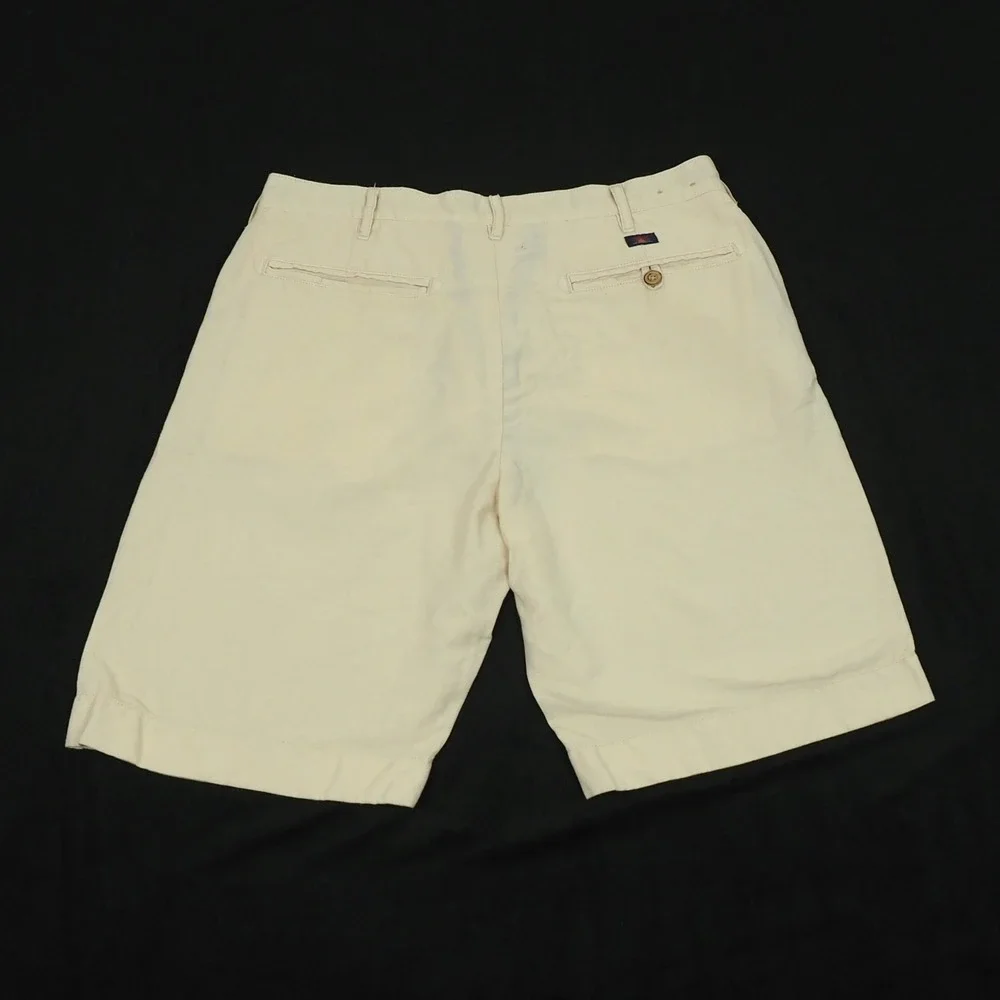 Faherty Tradewinds Chino Shorts Mens 30 Khaki Beige Linen Cotton Blend Casual
